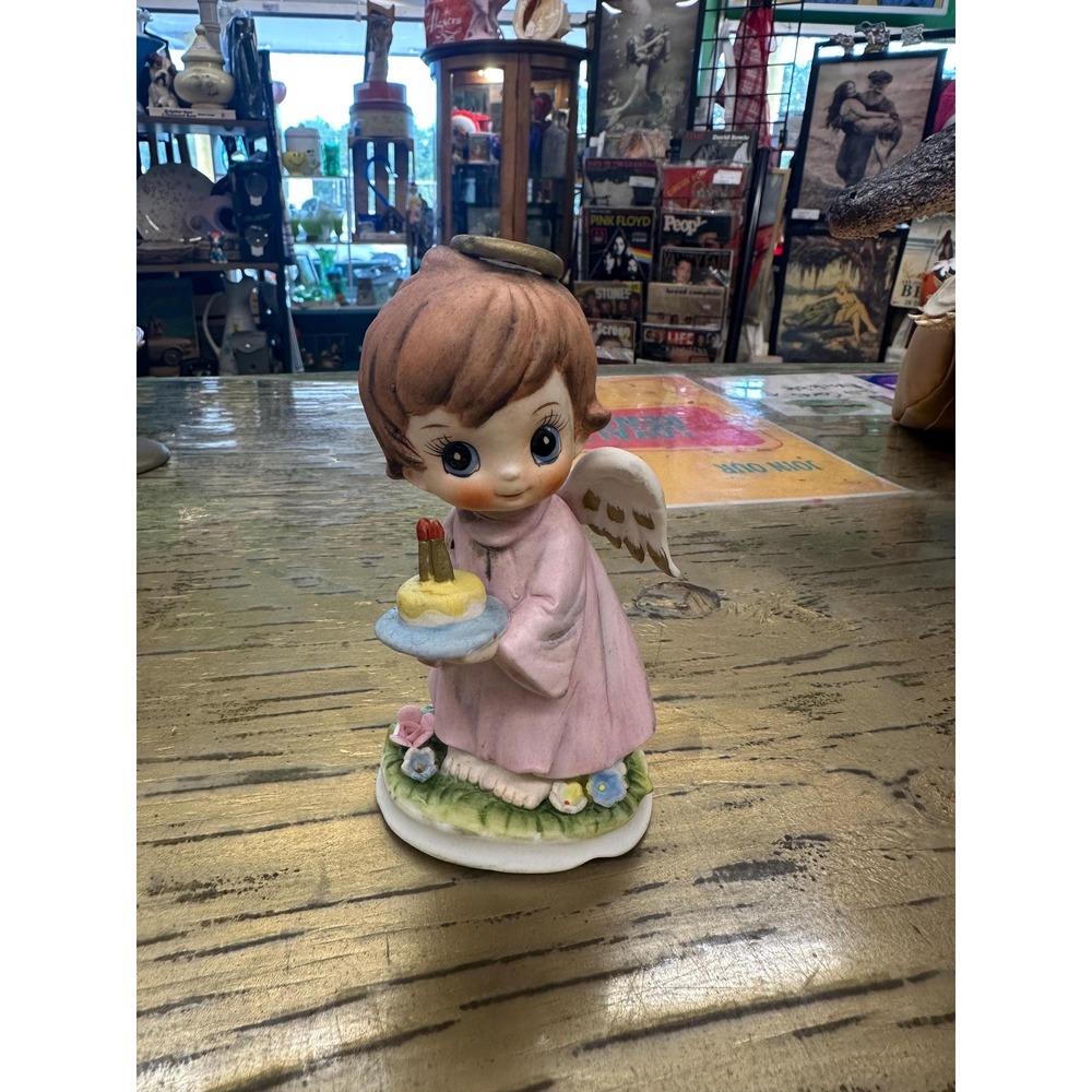 Vintage Josef Big Eyed Birthday Angel